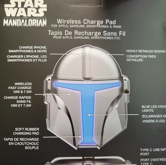 Star Wars Mandalorian Wireless Charge Pad, NEW - Picture 2 of 13
